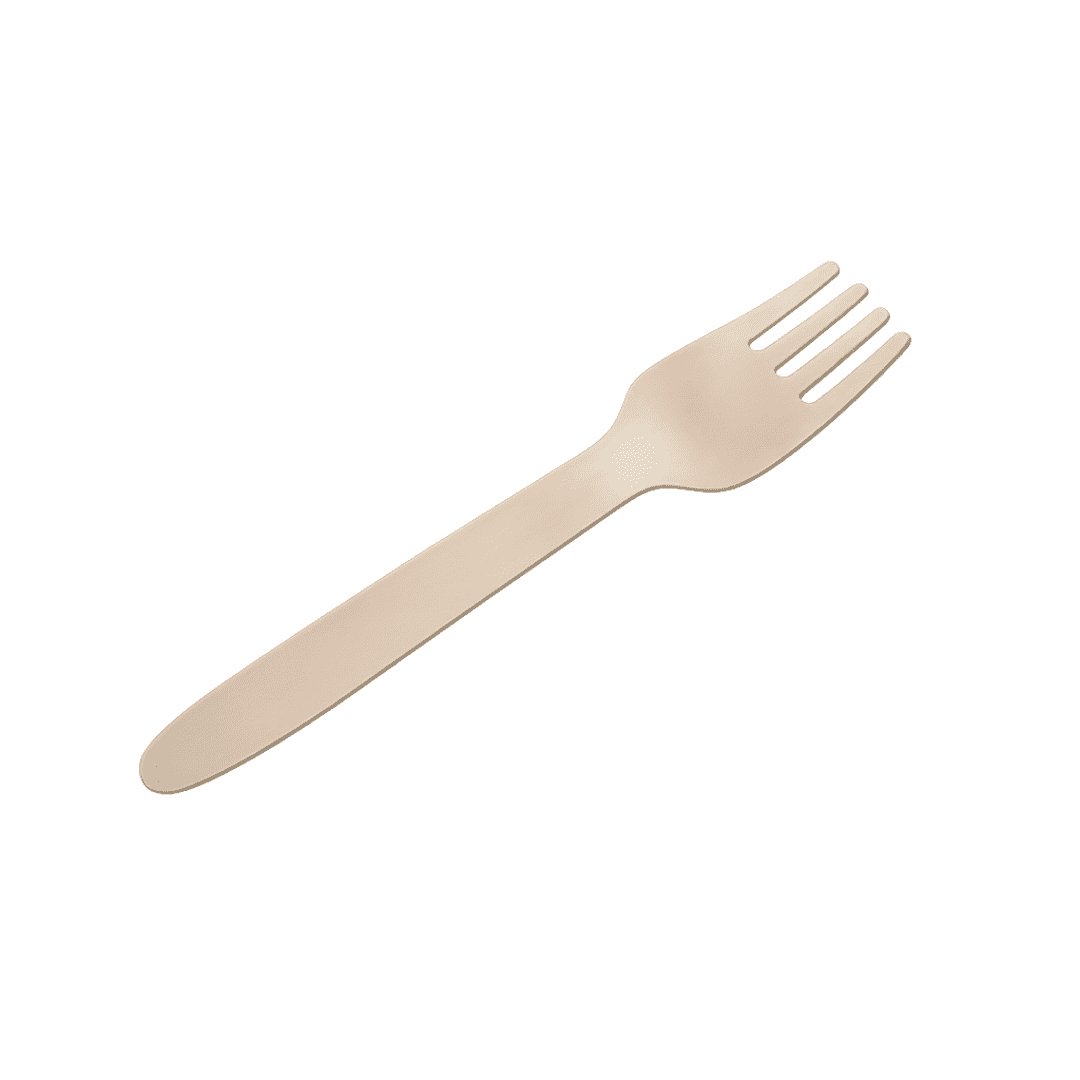 Tenedor de madera compostable - Pack de 100 unidades